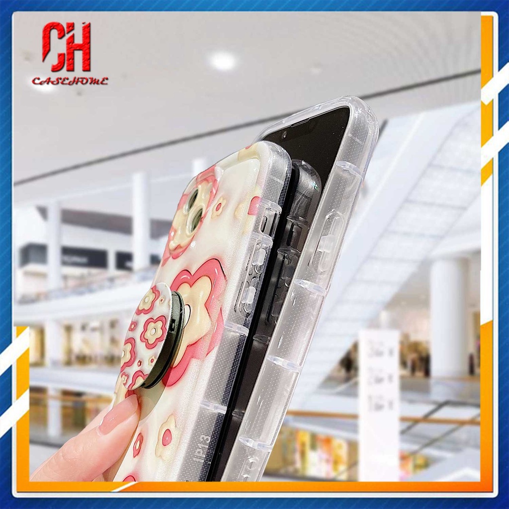 Ốp Điện Thoại Tpu Dẻo In Hình Hoa Giá Đỡ Cho VIVO Y22 Y22S Y35 Y02 Y30 Y12S Y12 Y20 Y15S Y15C Y91C Y21 2021 Y21A