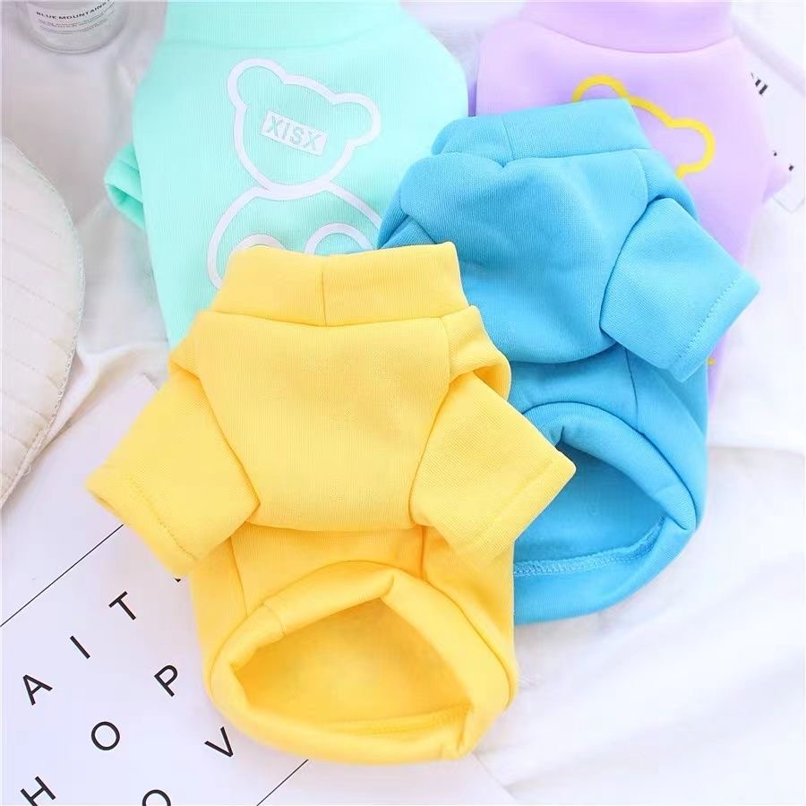 Áo Khoác Mùa Đông Ấm Áp Có Mũ Trùm Hình Gấu Dễ Thương Kích Thước Nhỏ Vừa Và Nhỏ Cho Chó Chihuahua Yorkie