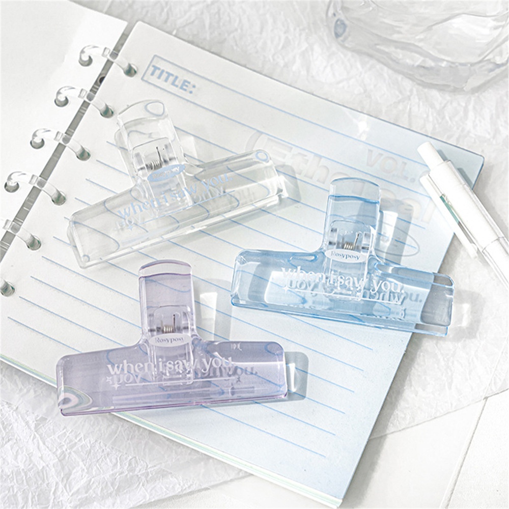 1 Kẹp Giấy Ghi Chú Bằng Acrylic Trong Suốt