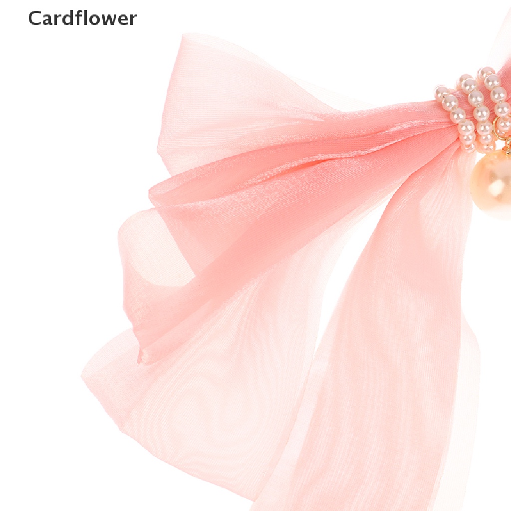 &lt; Cardflower &gt; Kẹp Tóc Nơ Lớn Bằng Voan Màu Trơn Mùa Hè Mới Cho Nữ Đang Giảm Giá