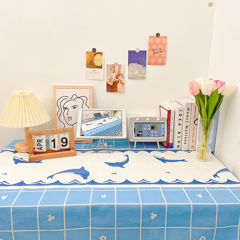 Khăn Trải Bàn Chống Thấm Nước Chống Dầu Thiết Kế Đơn Giản Ốp