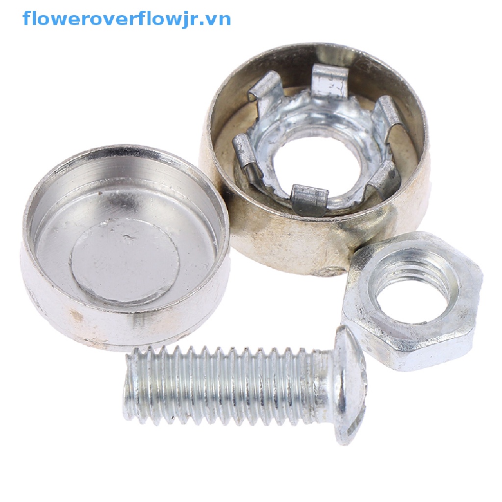 Set 4 Ốc Vít Bằng Hợp Kim Chrome Gắn Biển Số Xe Hơi Chống Trộm