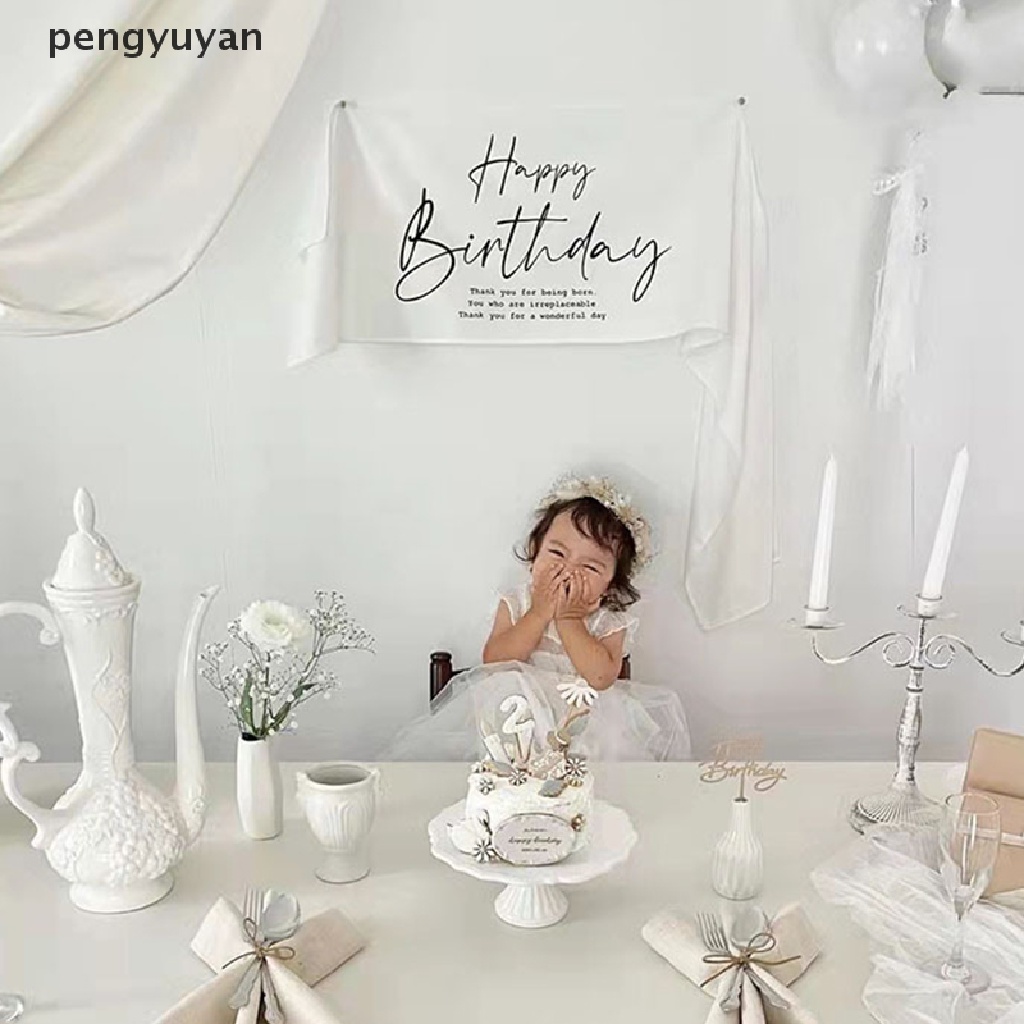 Thảm Treo Tường Trang Trí Tiệc Sinh Nhật In Chữ Happy Birthday Đơn Giản Cho Bé