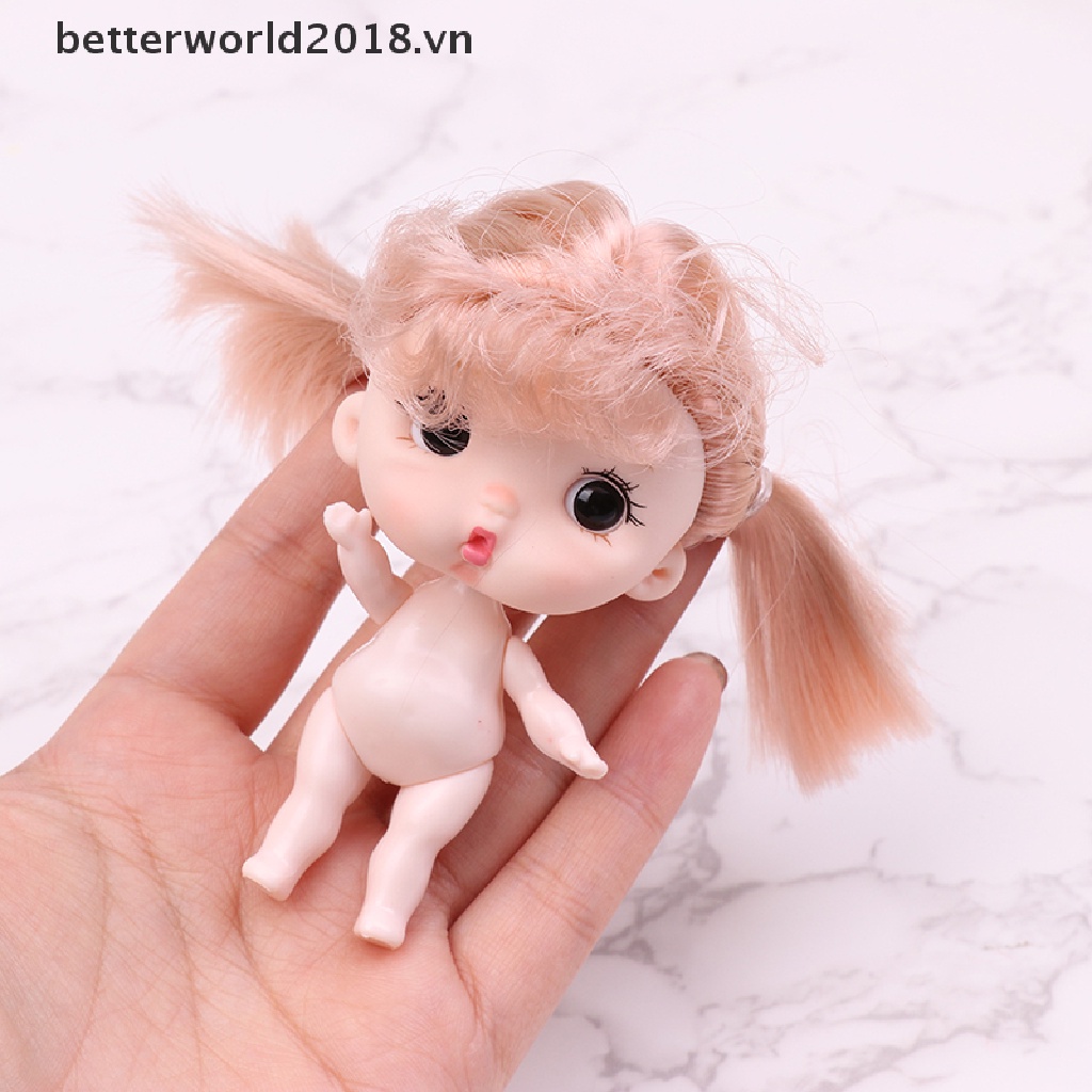 Búp Bê Đồ Chơi Mini 8.8CM Hình Mặt Cô Gái Dễ Thương DIY