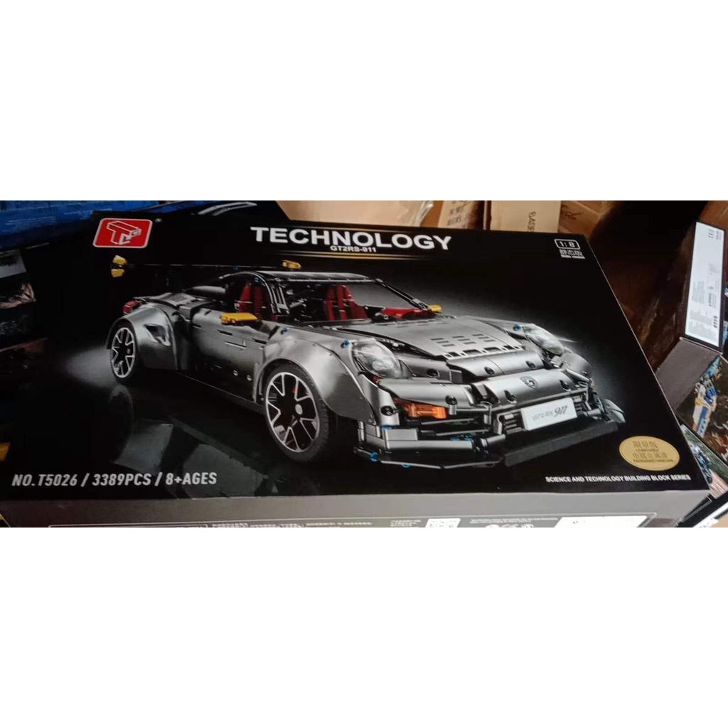 Đồ chơi lắp ráp mô hình siêu xe TGL T5026 1:8 technology GT2RS-911 speed car toys