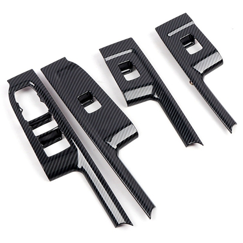 Miếng Dán Bảng Điều Khiển Nâng Cửa Kính Xe Hơi Họa Tiết Sợi Carbon Cho Chevrolet Silverado 2019-2022