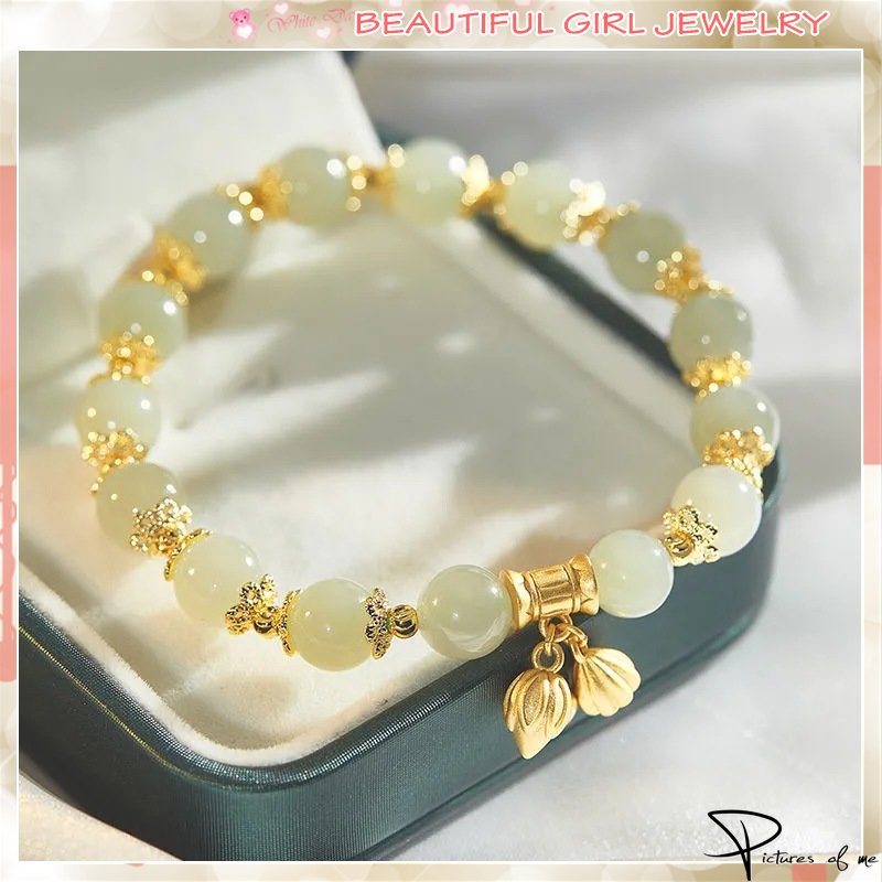 Vòng Tay Chuỗi Hạt Pha Lê Xanh Lá Mặt Hình Bướm An Toàn Thời Trang Hàn Quốc Cho Nữ