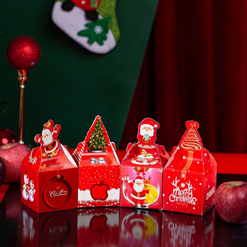 Hộp quà noel trang trí đựng quà vỏ hộp hàng loại 1 giáng sinh trộn mẫu khác nhau