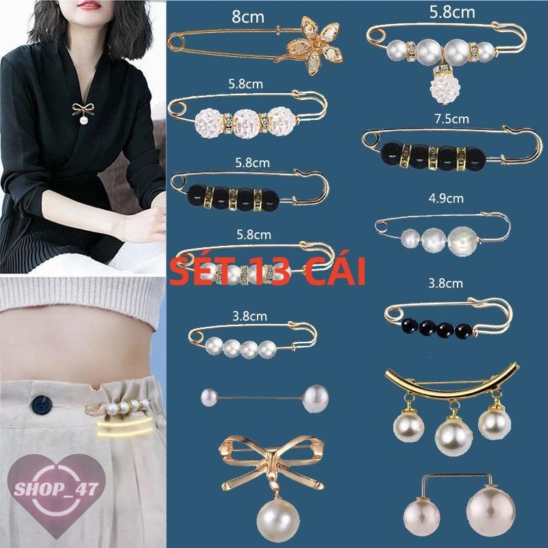 Set 13 Khuy Gim Cài Quần Áo Thu Hẹp Eo,Trang Trí Tạo Kiểu Nhiều Mẫu .khuy gài tiện lợi đa năng