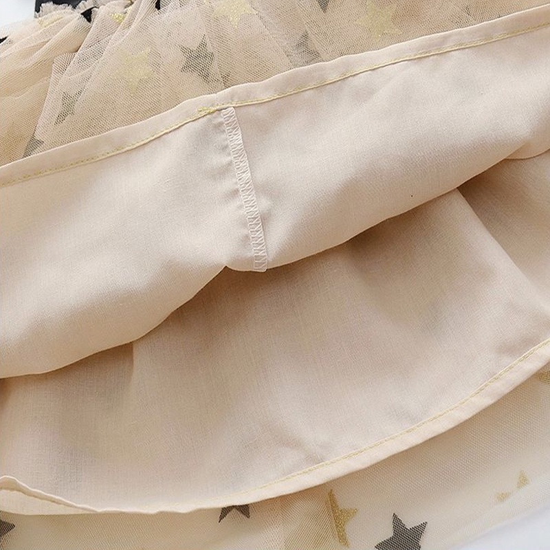 [THOMAS KIDS] 2-6 Tuổi Đầm Công Chúa Chất Liệu Cotton Phối Lưới Đính Hạt Pha Lê Lấp Lánh Thời Trang Mùa Hè Cho Bé Gái