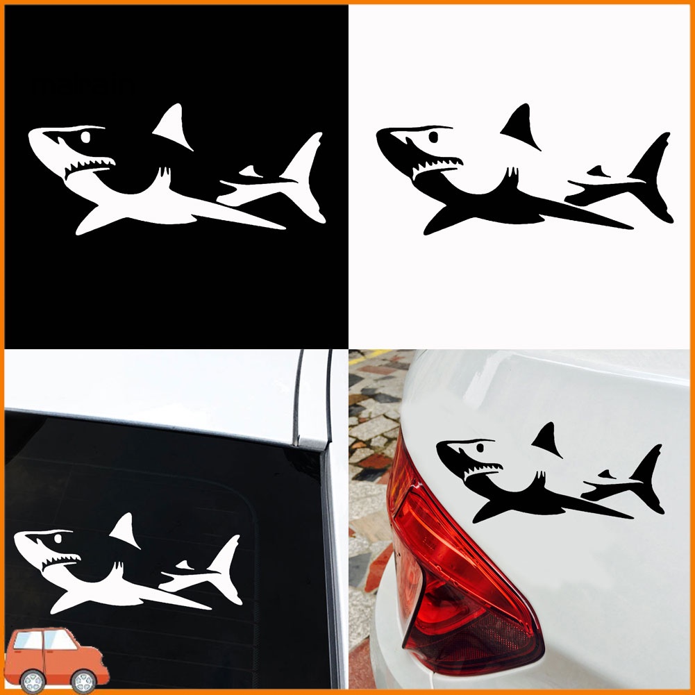 Miếng Dán Phản Quang Tự Dính Hình Cá Mập Trang Trí Xe Hơi Xe Máy