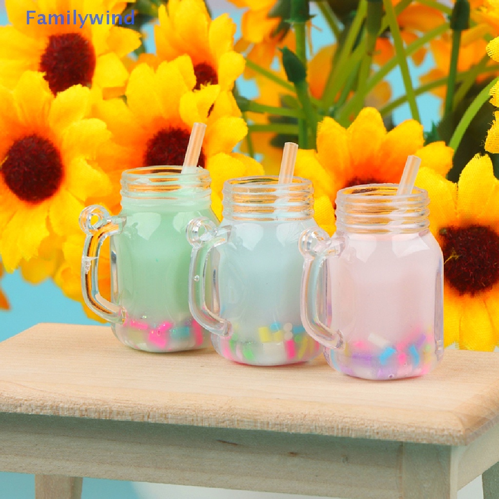 Set 2 Ly Trà Sữa / Cà Phê / Trái Cây DIY 1: 12 Trang Trí Nhà Búp Bê