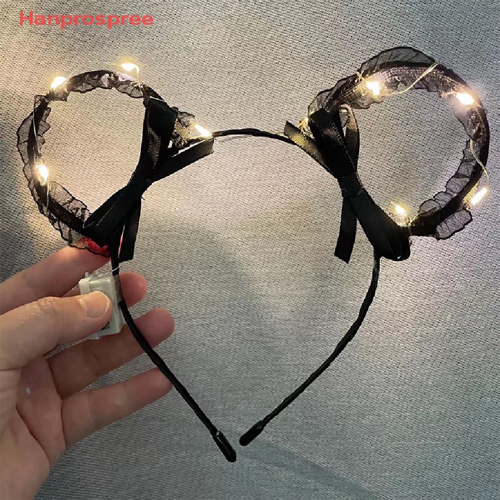 Băng Đô Tai Thỏ Có Đèn Phát Sáng Xinh Xắn