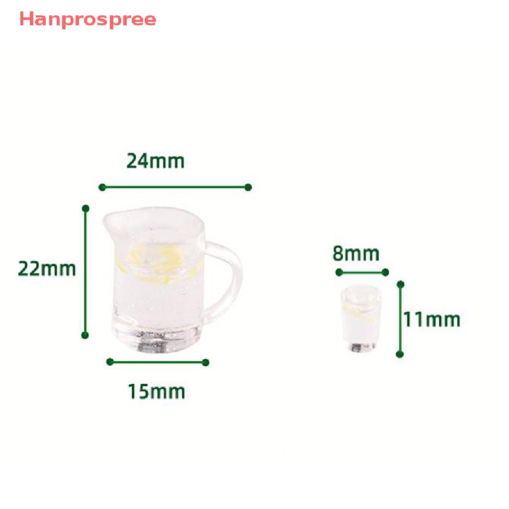 Bộ 3 Chai Nước Ép Trái Cây + 2 Ly Mini Tỉ Lệ 1: 12 Trang Trí Nhà Búp Bê