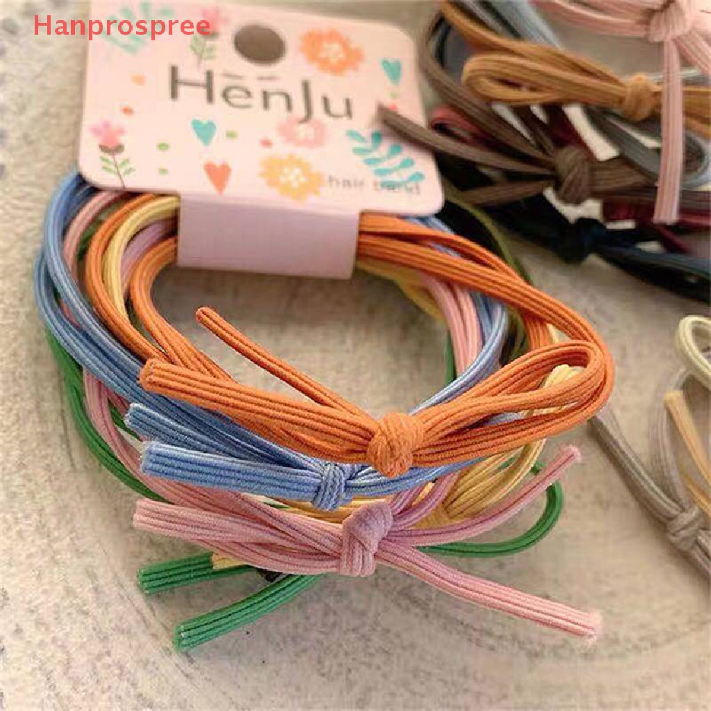 Set 6 Dây Buộc Tóc Thắt Nơ Hai Trong Một Đơn Giản Phong Cách Hàn Quốc