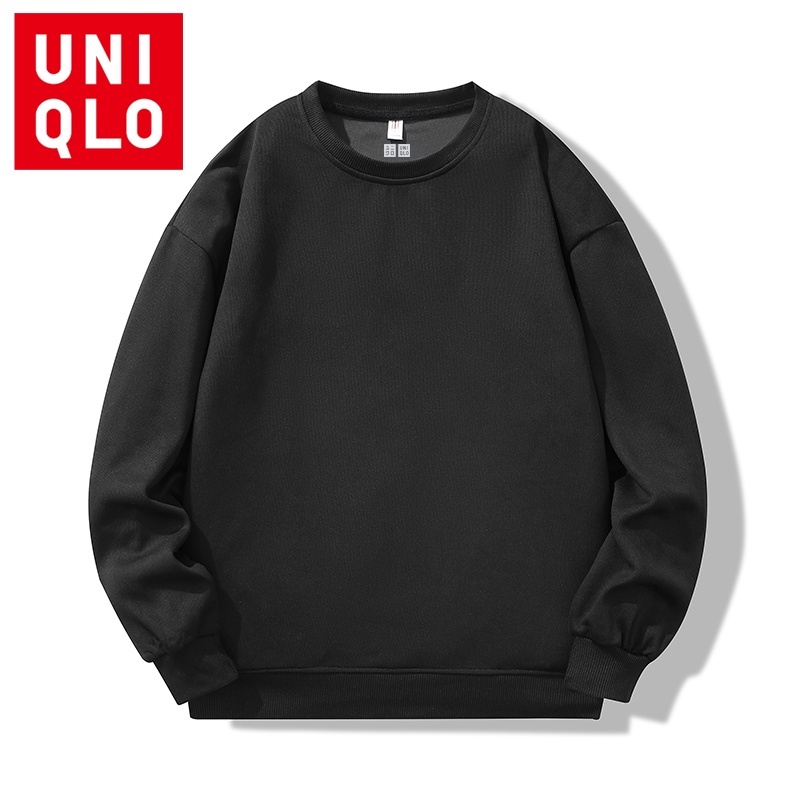 Áo Sweater Dệt Kim uniqlo Màu Trơn Tay Dài Cổ Thuyền Phong Cách Thể Thao Thời Trang Xuân Thu Cho Cặp Đôi