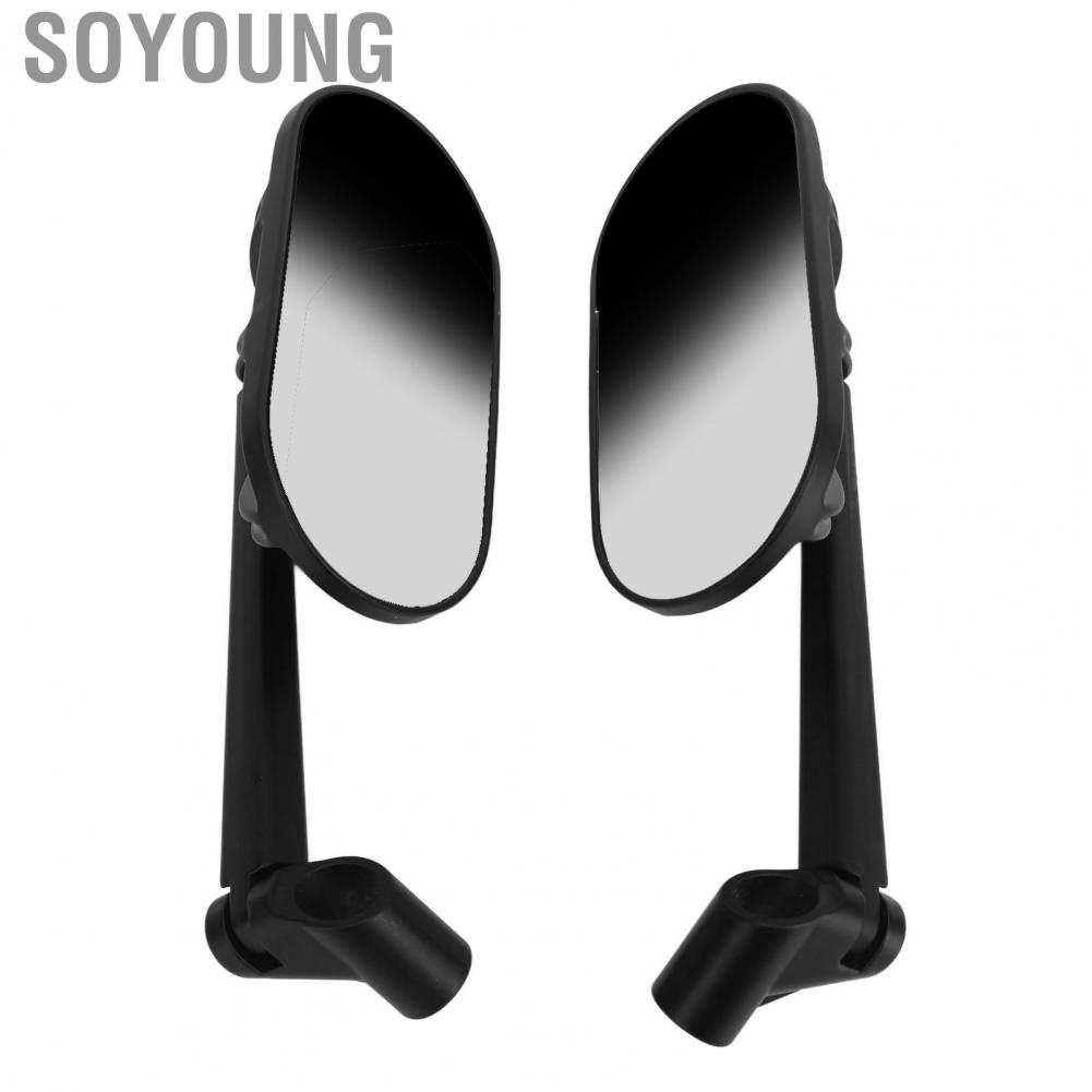 Soyoung Motorcycle Side Mirror  Rear View Real Carbon Fiber Weather Resistance Wide Vision Universal for Motorbikes