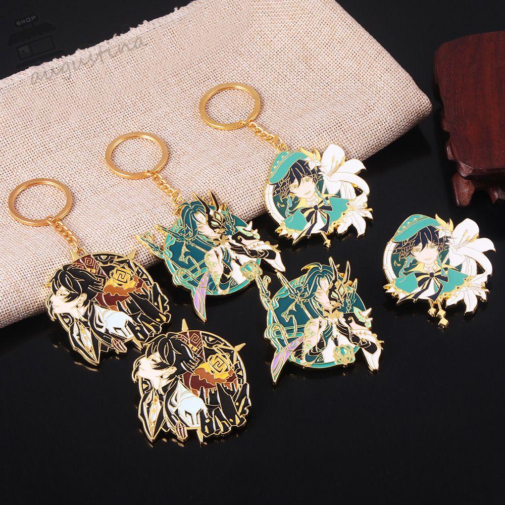 Móc Khóa Kim Loại Hình Anime Demon Slayer Trang Trí Quần Áo/Ba Lô