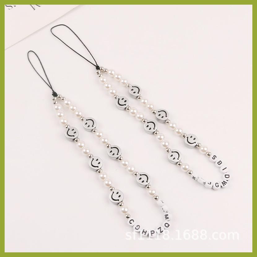 Dây Đeo Điện Thoại Bằng Resin Lãng Mạn Hình Mặt Cười DIY Mới