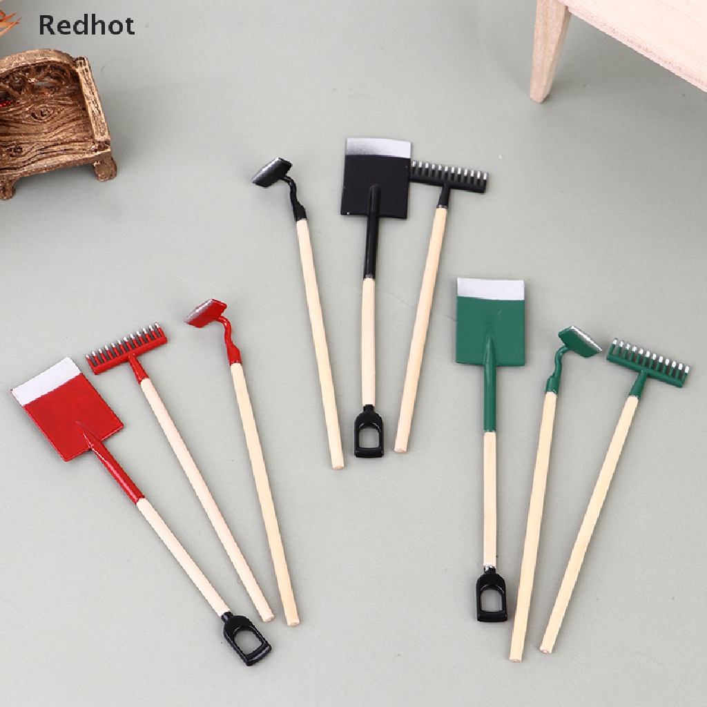 Bộ 3 Dụng Cụ Làm Vườn Mini Tỉ Lệ 1: 12 Trang Trí Nhà Búp Bê