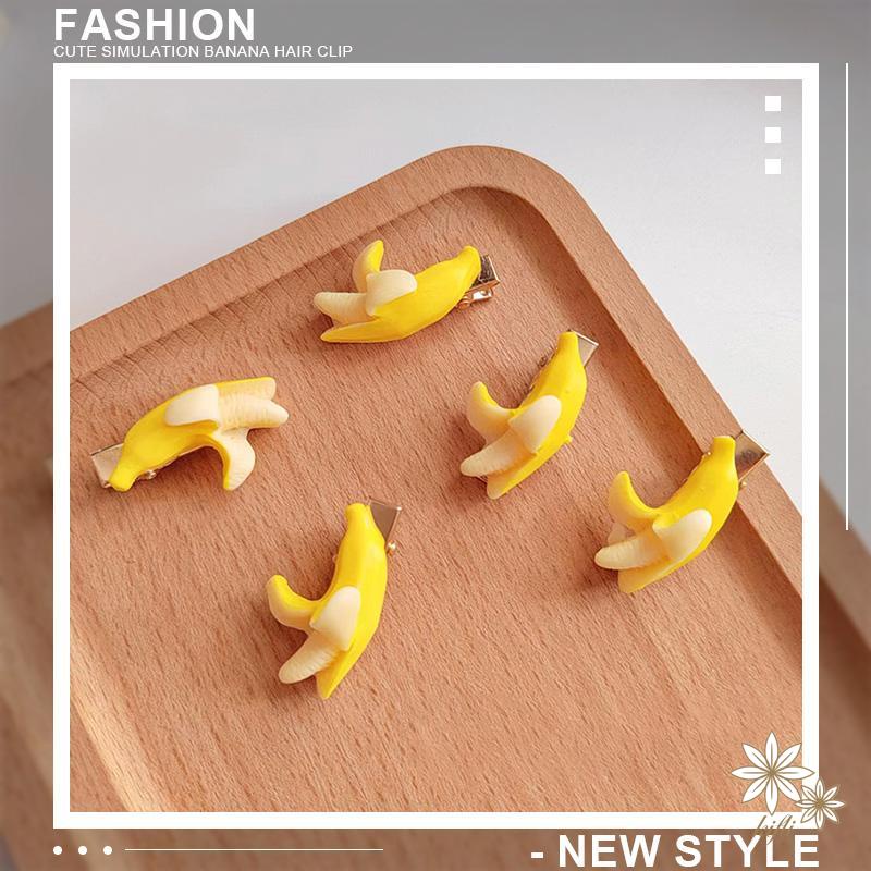 Kẹp Tóc Hình Quả Chuối Dễ Thương Sáng Tạo Vui Nhộn Cho Bé Gái