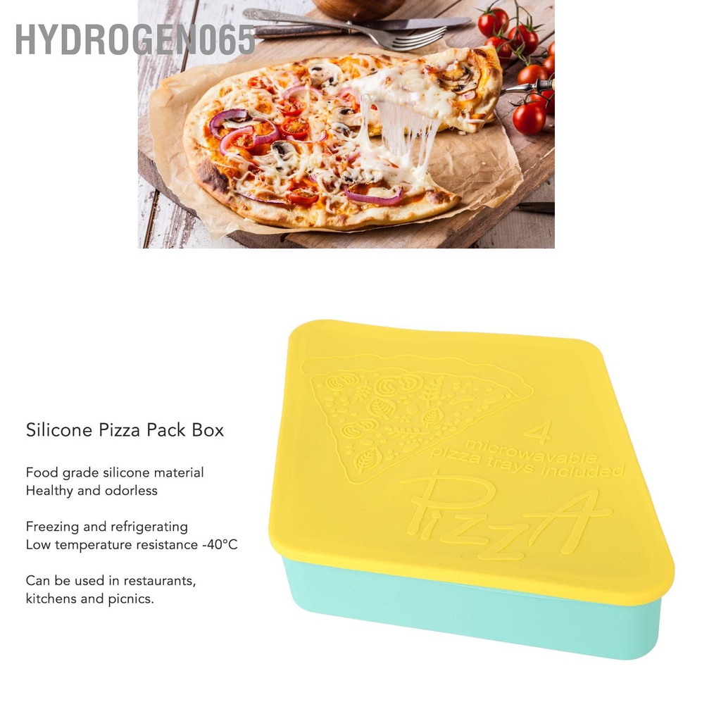 Hydrogen065 Hộp đựng Pizza bằng silicon Hình vuông có thể tái sử dụng được cho các buổi dã ngoại