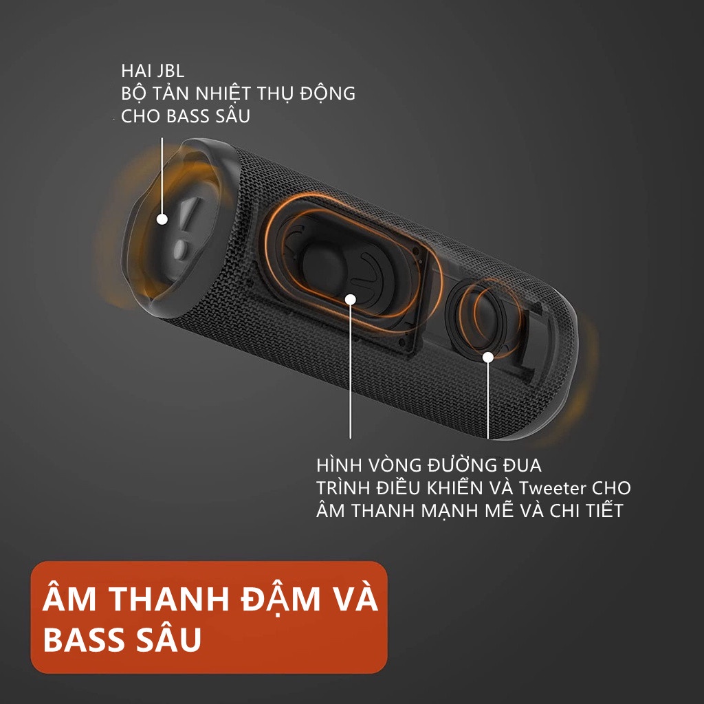 Loa Bluetooth Di Động JBL Flip 6 Âm Thanh Mạnh Mẽ và Âm Bass Sâu Chống Nước IPX7 Thời Gian Chơi 12 Giờ