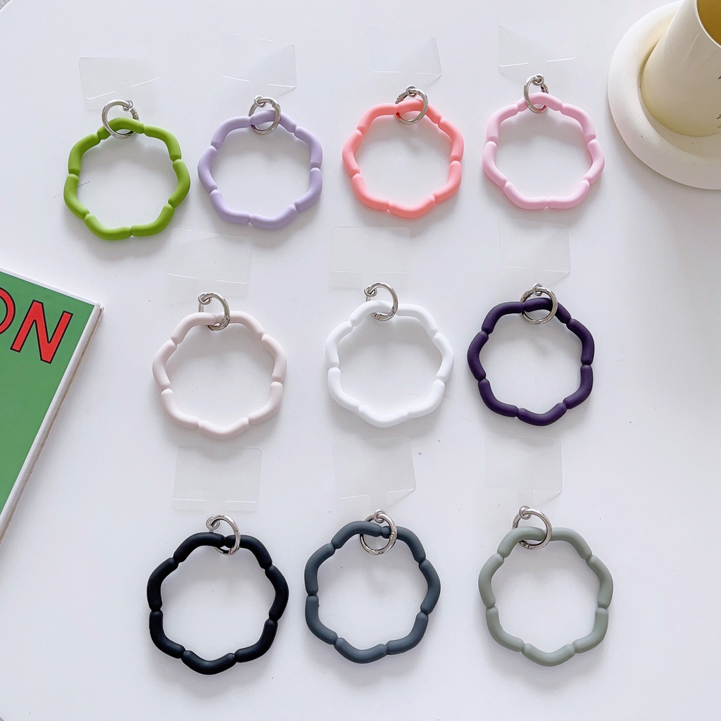 Ốp Điện Thoại Silicon Mềm Họa Tiết Hình Thoi Gắn Dây Đeo Cổ Tay Chống Thất Lạc