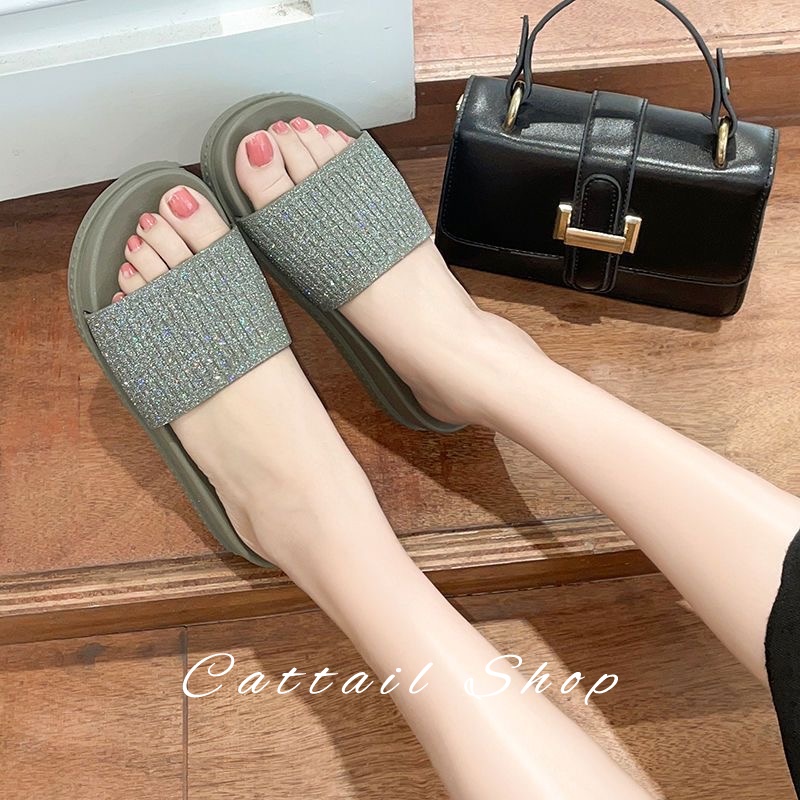 Cattail dép nữ dép bánh mì nữ dép bánh mì nữ Chống Trượt 040605