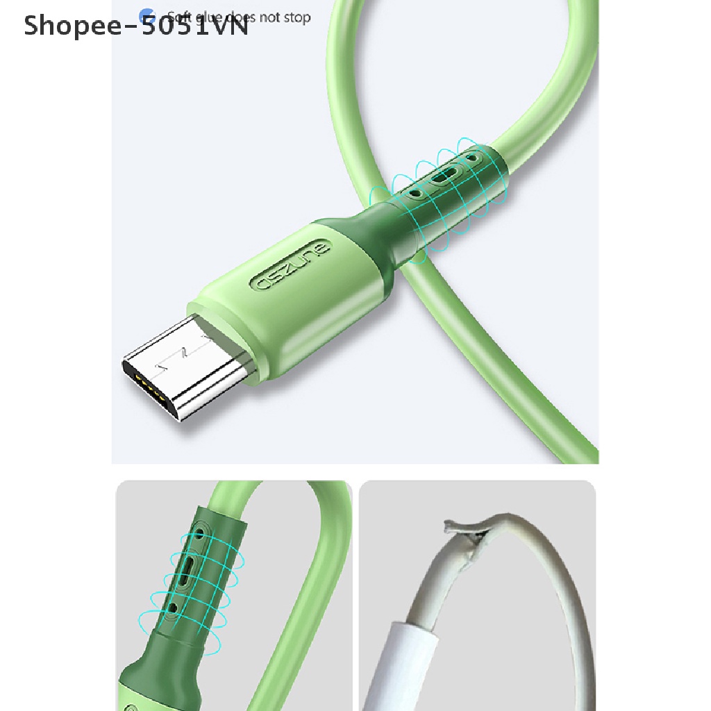 Dây Cáp Sạc Nhanh Type-C Bằng Silicon Mềm Cho Điện Thoại Apple Android