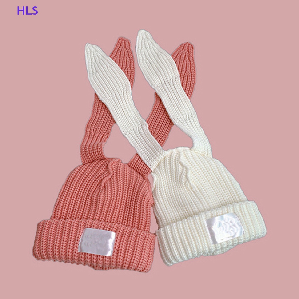 Mũ beanie Dệt Kim Đính Tai Thỏ Dài Dễ Thương Cho Nam Và Nữ