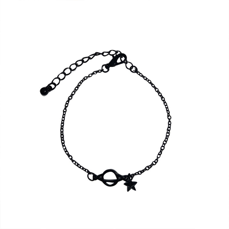 Vòng Tay Nữ Thiết Kế Ngôi Sao Hành Tinh Màu Đen Lạ Mắt