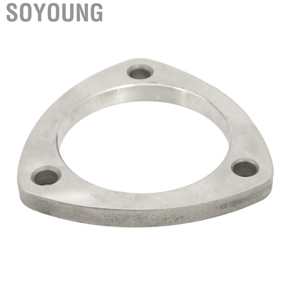 Soyoung 3 Bolt Exhaust Flange  Adapter Rustproof 3in Universal Steel Alloy for Header