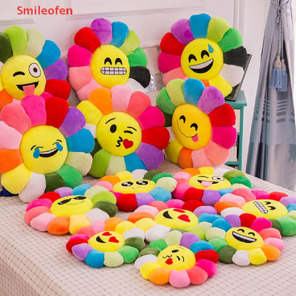 [Smileofen] Gối Nhồi Bông Hoa Hướng Dương Mềm Mại Trang Trí Sofa Nhà Cửa Mới