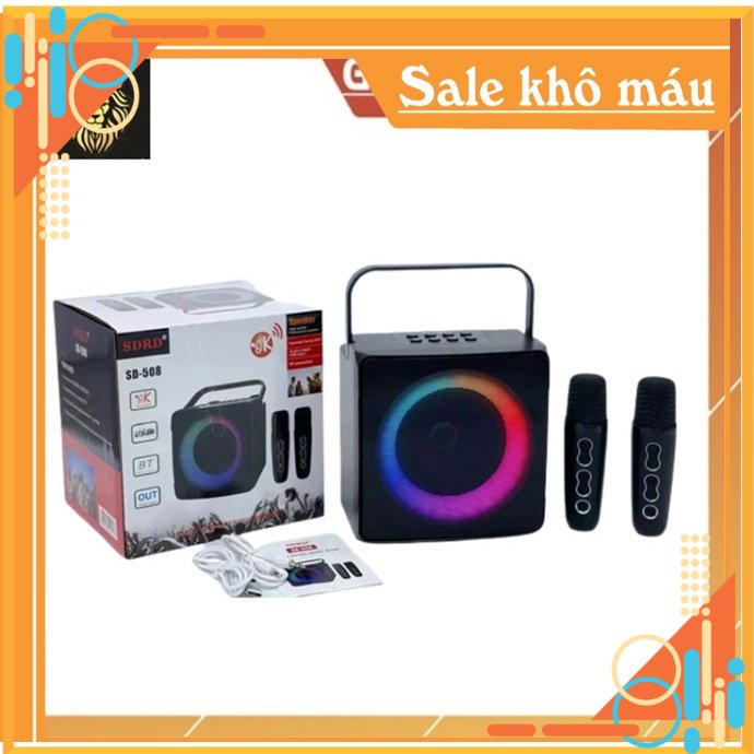 sale 50% (MIỄN SHIP TOÀN QUỐC) LOA BLUETOOTH KÈM MIC, LOA KARAOKE SDRD SD-508 MẪU MỚI 2023 (giảm giá)