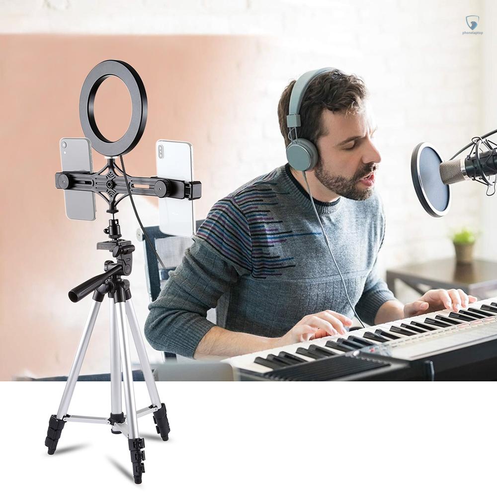 Puluz Vòng Đèn Led Mini 6.3 Inch 3 Chế Độ Sáng 10 Mức Độ Sáng Kèm Giá Đỡ Ba Chân Tiện Dụng