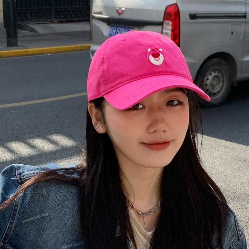 SUNNYCOLOR  mũ mũ lưỡi trai nữ Nguyên tố gấu dâu tây Có vẻ như khuôn mặt nhỏ  Độc đáo Thời trang Thanh lịch Chất lượng cao A21O01K 36Z230909