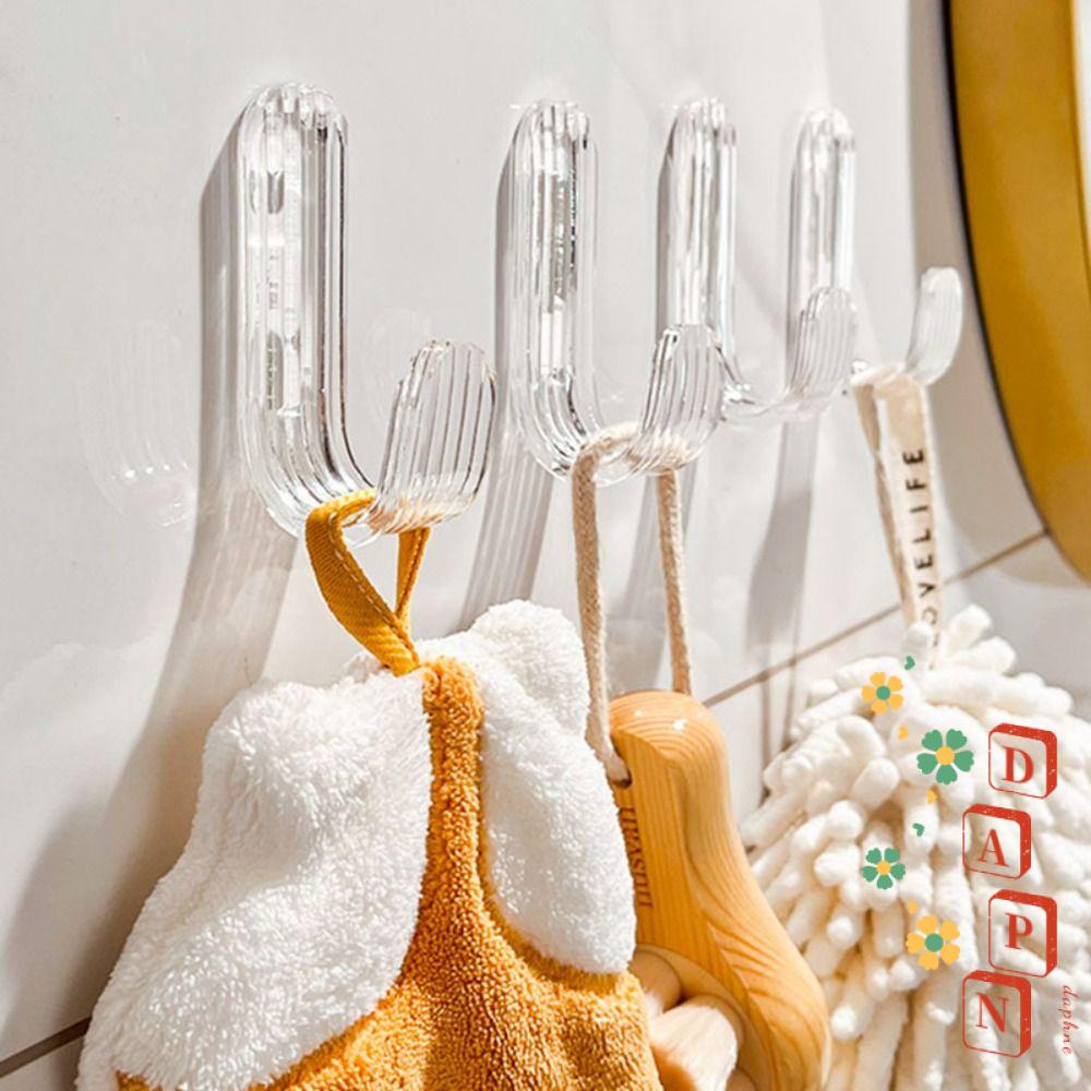 Set 6 Móc Treo Chìa Khóa Bằng Acrylic Trong Suốt Đa Năng