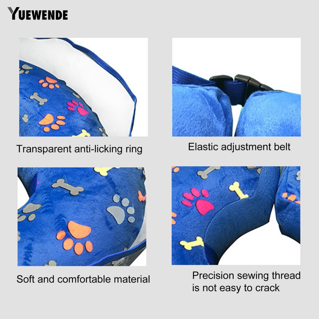 Yue.z Vòng Cổ PVC Co Giãn Hình Nón Bảo Vệ Thú Cưng Sau Khi Phẫu Thuật