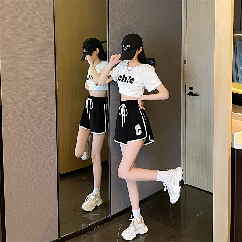 Quần Short Thể Thao Dáng Chữ A Rộng Cỡ Lớn Phong Cách Mới Cho Nữ