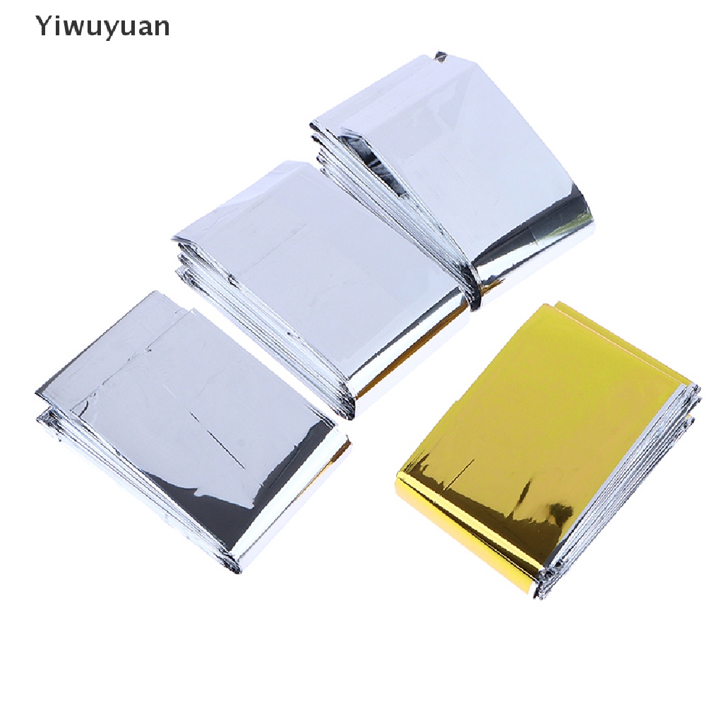 < Yiwuyuan > Chăn Sơ Cứu Cách Nhiệt Bằng Màng Polyester Dùng Khi Đi Cắm Trại Ngoài Trời