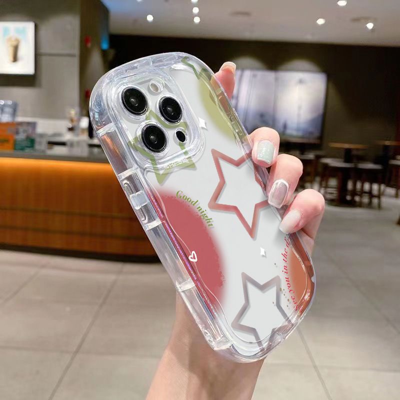 ✅Ốp Điện Thoại Mềm Trong Suốt Chống Văng Hình Ngôi Sao Năm Cánh Cho Apple Iphone 7 Xs Max 12 / 11 / 13 Xr 14 8p