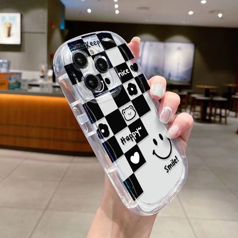 ✅Ốp Điện Thoại Mềm Chống Sốc Họa Tiết Mặt Cười Màu Trong Suốt Cho Iphone xrpromax 11 14 13xs8p712 PU0U
