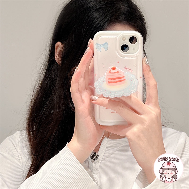 Ốp Điện Thoại TPU Mềm Chống Mồ Hôi Có Giá Đứng Họa Tiết Hoạt Hình Cho IP 14 Pro Max IP 11 12 11 Pro Max X XS
