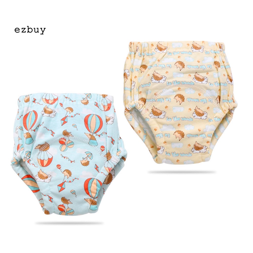 Set 2 Tã Quần 6 Lớp Bằng Cotton Có Thể Giặt Cho Trẻ Em