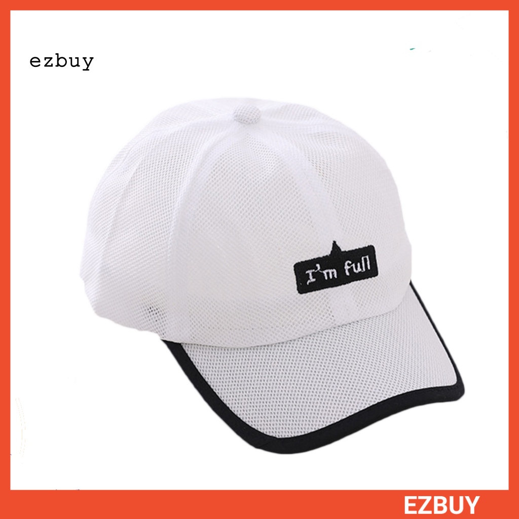 [EY] Mũ Lưỡi Trai Thoáng Khí Có Lỗ Thông Hơi Họa Tiết Kẻ Sọc Cho Bé Gái