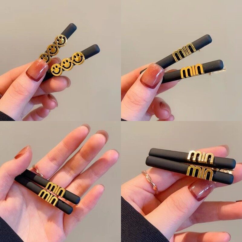 Set 2 Kẹp Tóc Kim Loại Hình Chữ M Thời Trang Cho Nữ