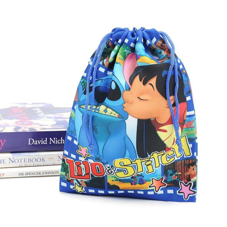 Nhân Vật Hoạt Hình Anime Lilo Disney Xinh Xắn&amp;Túi Dây Rút Chất Liệu Vải Không Dệt Hình Stitch Dễ Thương Dùng Để Trang Trí