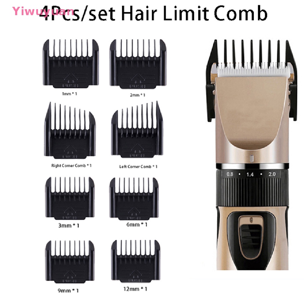<Yiwuyuan> 4Pcs/set Cutg Guide Comb Hairdressing Tool Set Limit Comb Hair Trimmer Shaver New