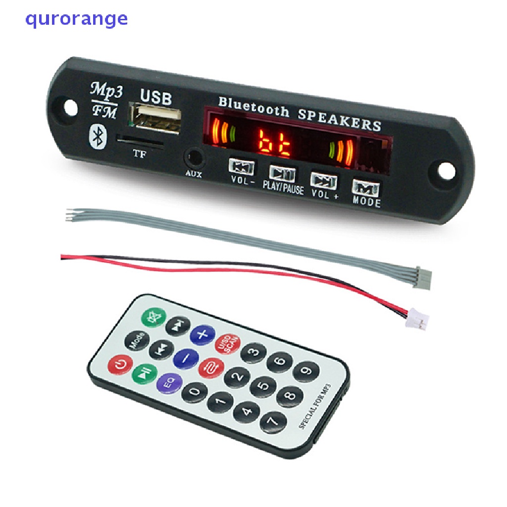 Bảng Mạch Giải Mã Bluetooth 5.0 9V-12V MP3 WMA USB TF FM Radio Màn Hình Màu Kèm Điều Khiển Từ Xa Cho Xe Hơi